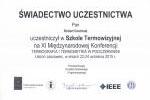 Szkoła Termowizyjna XI Międzynarodowa Konferencja Termografia i Termometria w Podczerwieni Ustroń Jaszowiec 2015